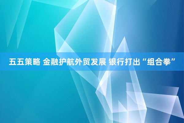 五五策略 金融护航外贸发展 银行打出“组合拳”