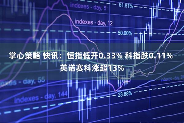 掌心策略 快讯：恒指低开0.33% 科指跌0.11% 英诺赛科涨超13%